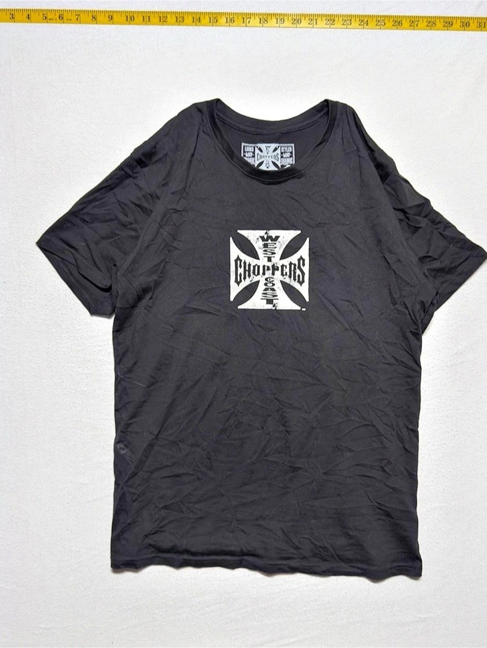 West Coast Choppers Graphic Short Sleeve Tee in Black Like New